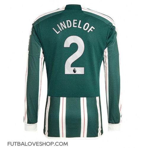 Dres Manchester United Victor Lindelof #2 Preč 2023-24 Dlhy Rukáv